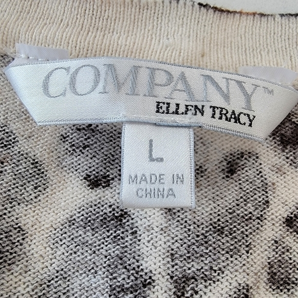 Euc Ellen Tracey Leopard Print V-neck op Size Large - Picture 4 of 9